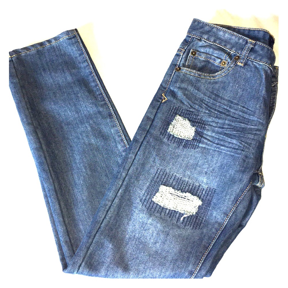 NWT Lucky Brand Billy Straight Distressed Jeans
